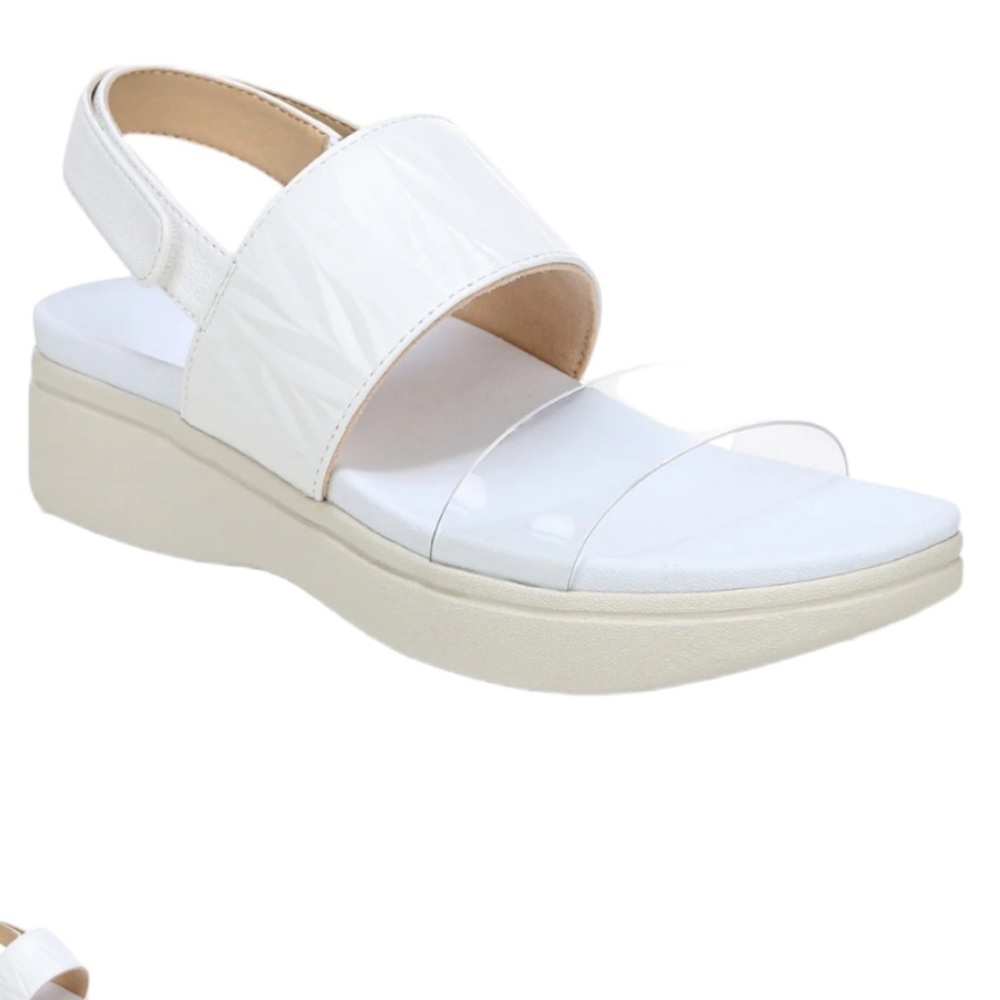 VIONIC Karleen Embossed Leather Sandals White Size 11 NEW - Picture 2 of 8